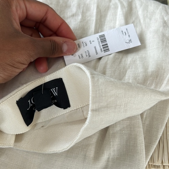 J Crew// Collection fringe trim linen mini skirt - Picture 2 of 5